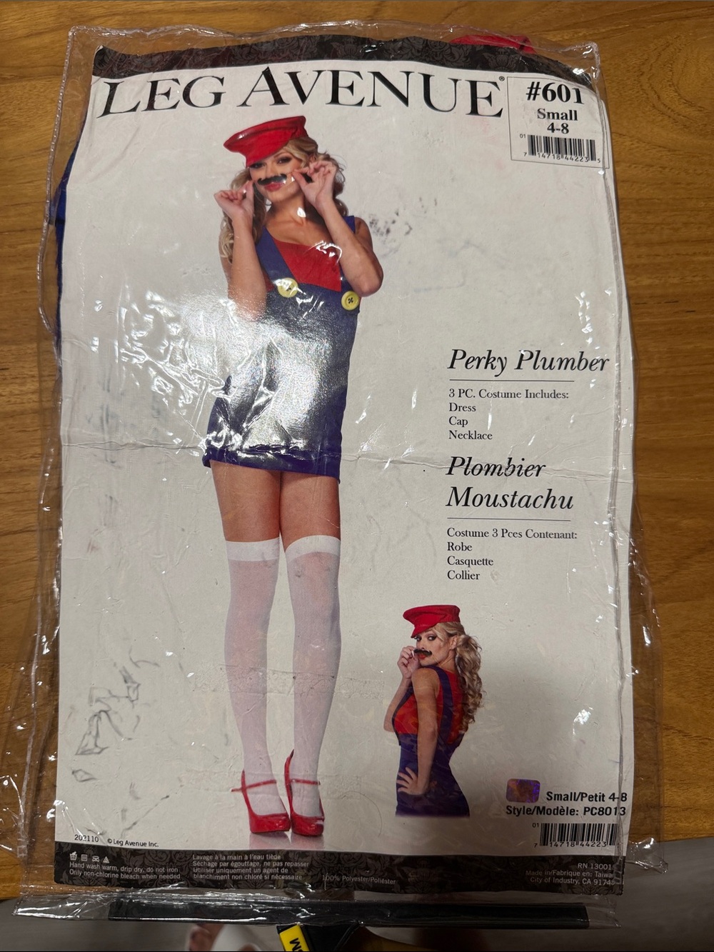 Leg Avenue Perky Plumber/ Mario Costume in Red and Blue